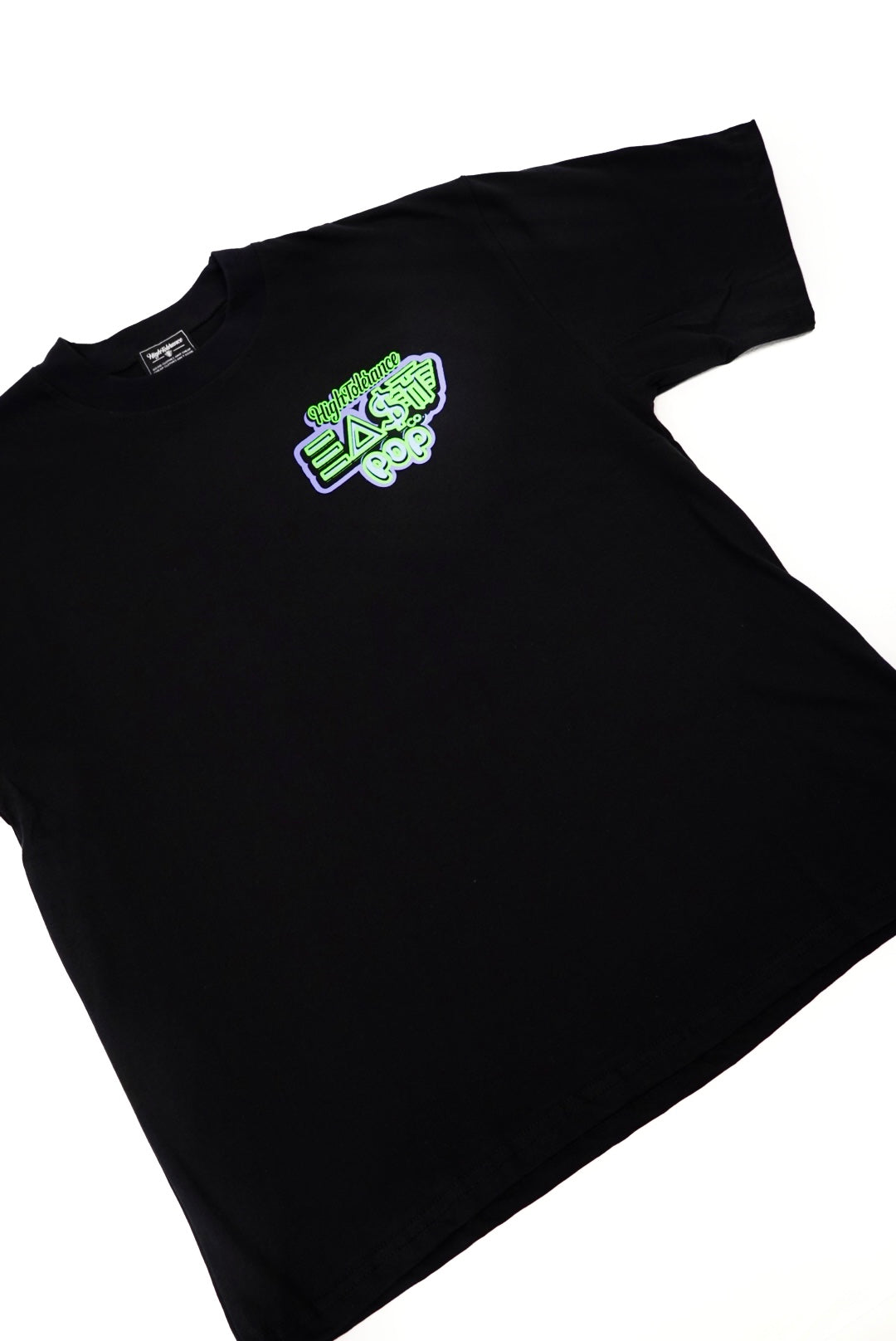 HIGH TOLERANCE X EAST CO POP - TEE - BLACK & LIME GREEN