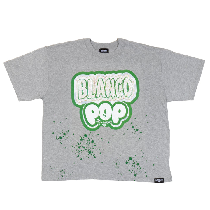HT X BLANCO POP GREEN SPLATTER TEE - GRAY